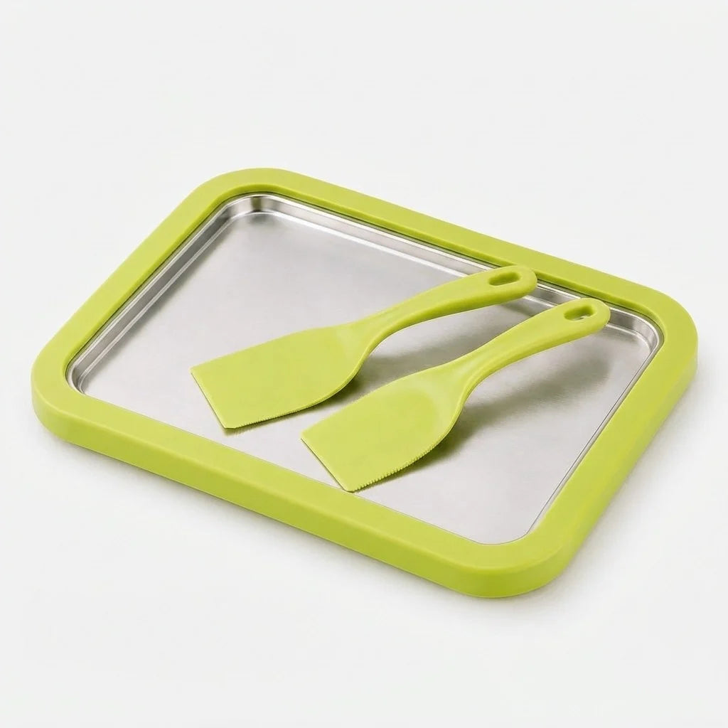 Ice Cream Roll Plate Freezable Stainless Steel No Electricity