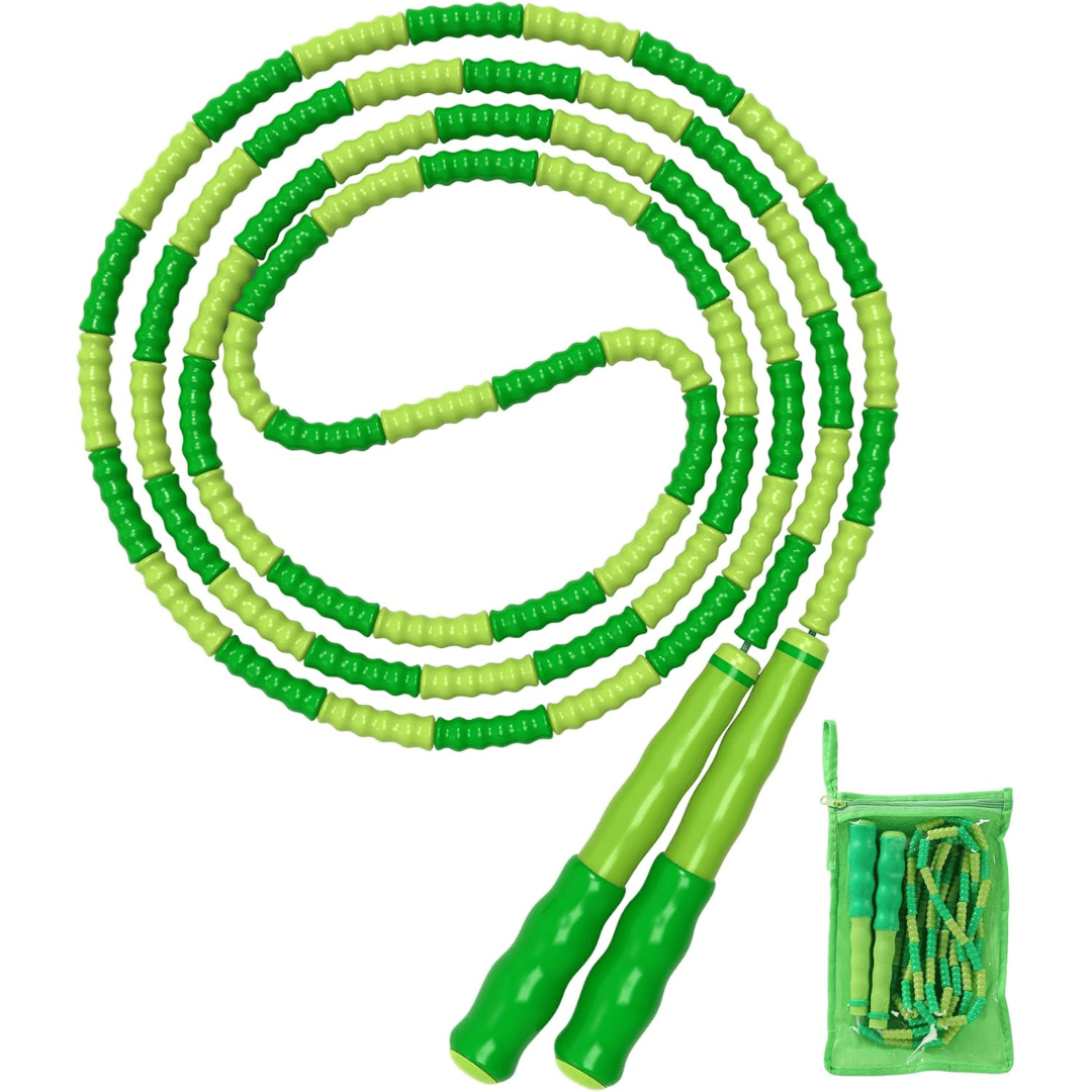 Jump Rope Adjustable Length Beaded Chain Ergonomic Handles