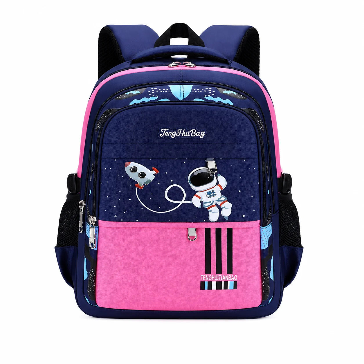Kids School Backpack Astronaut Motif Water-Resistant & Padded Straps