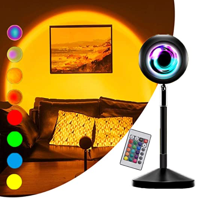 LED Projector 16-Color Remote & USB Powered