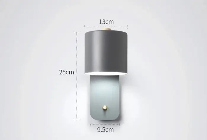 LED Wall Light Integrated Switch Modern Metal