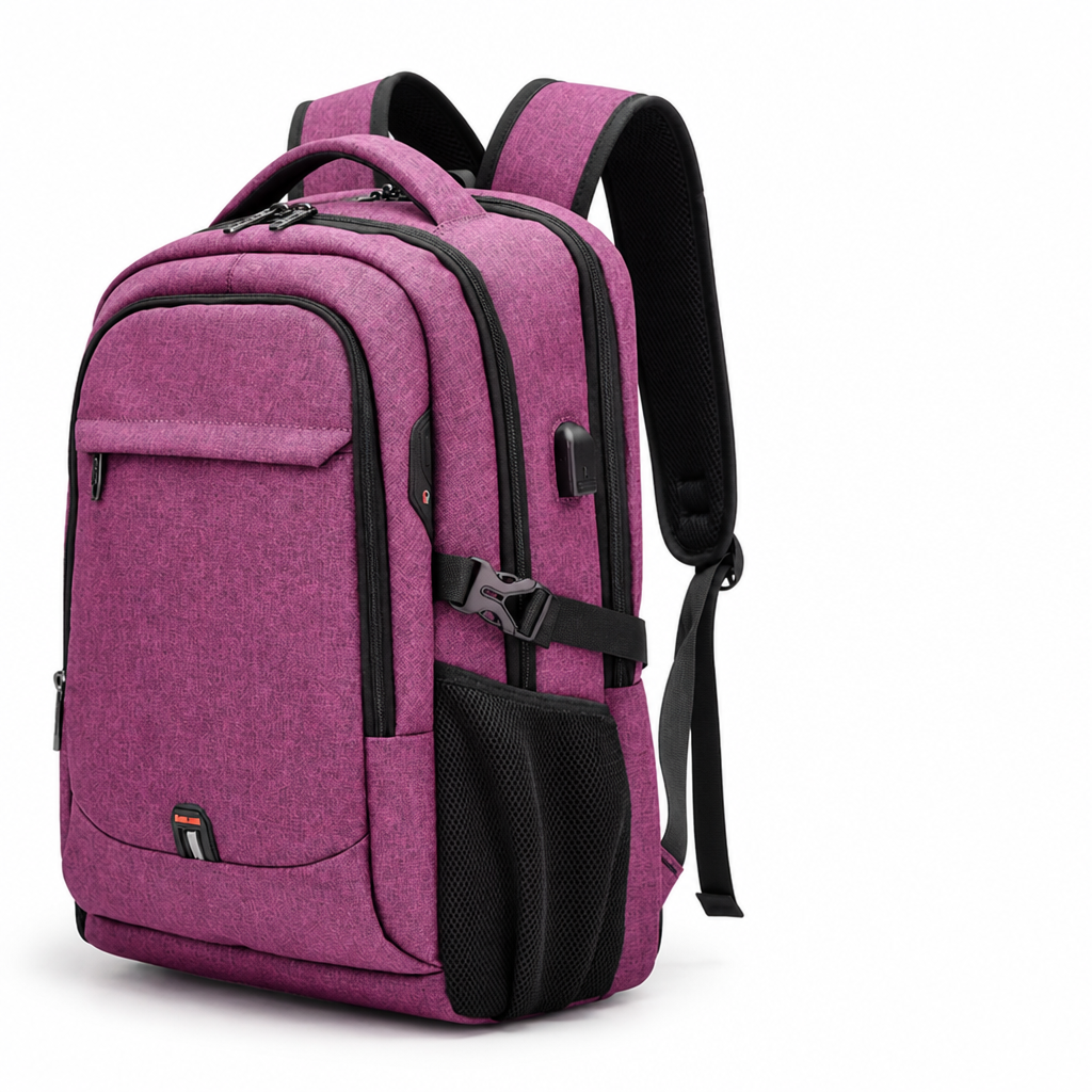 Laptop Backpack Hidden Anti-Theft Pocket USB Charging Padded Compartment