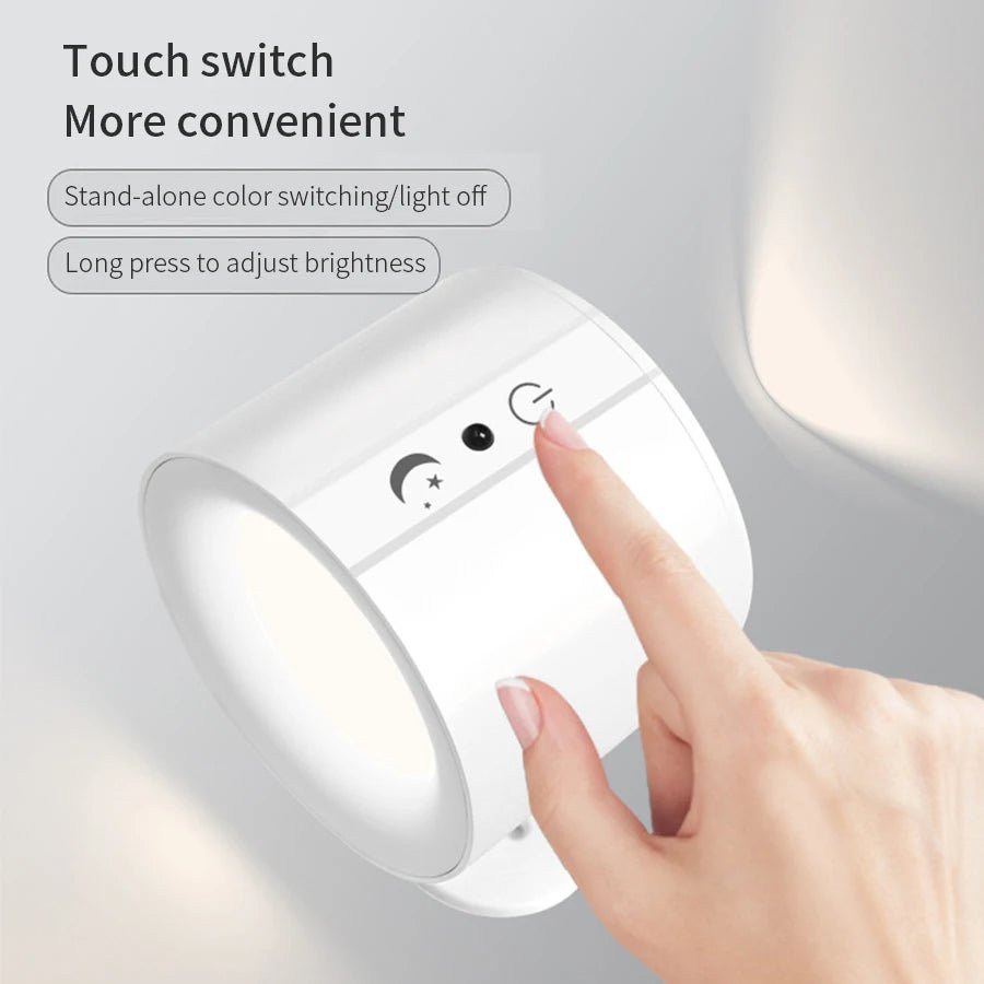 Magnetic Wall Light Rechargeable Triple-Color Touch & Remote