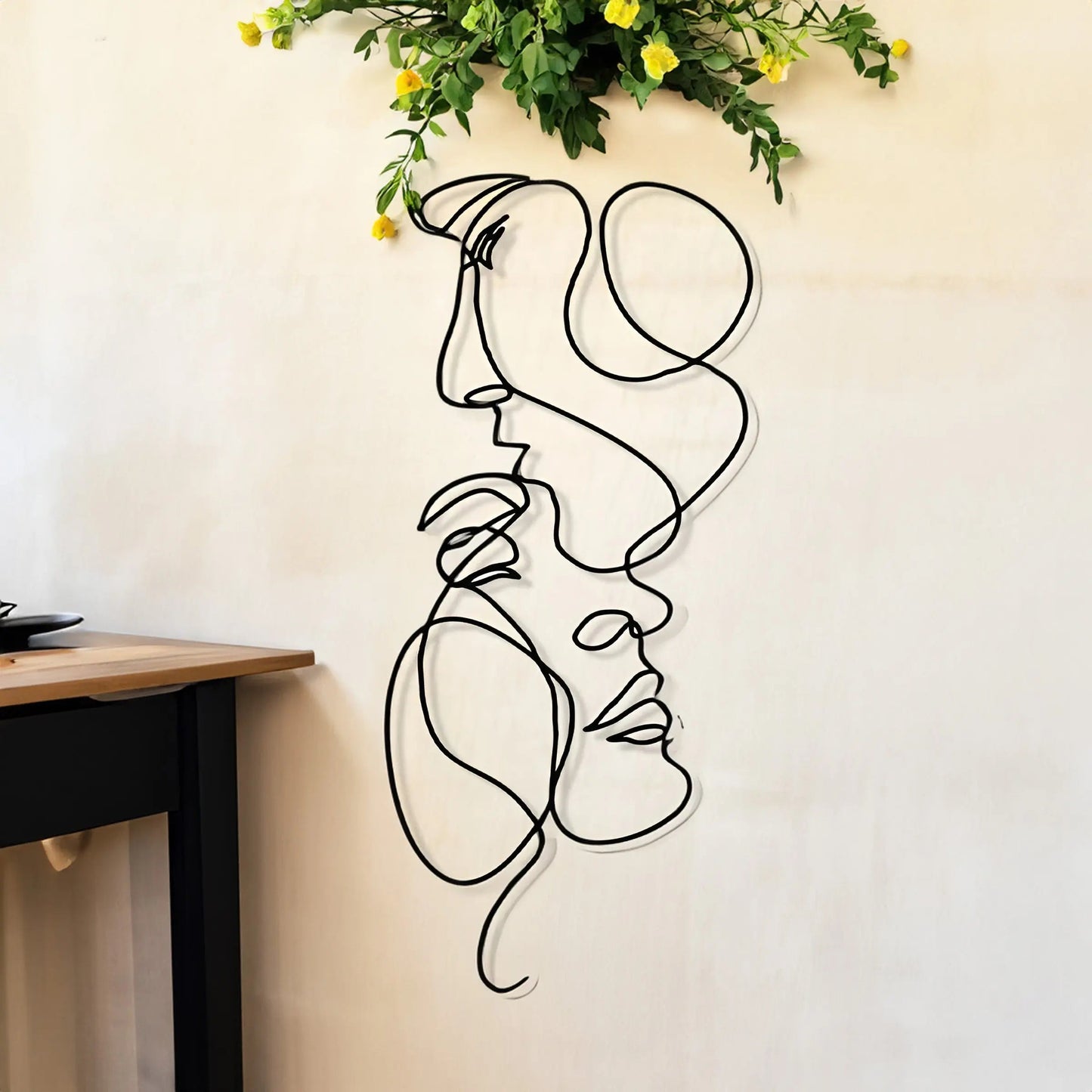 Metal Wall Art 3D Minimalist Iron Matte Finish