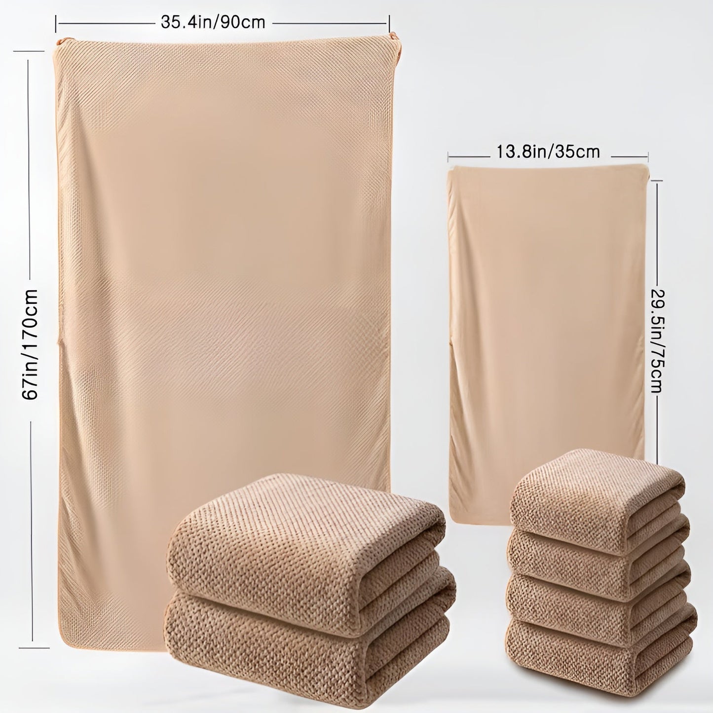 Microfiber Towel Set Ultra-Absorbent & Quick-Drying Six-Piece