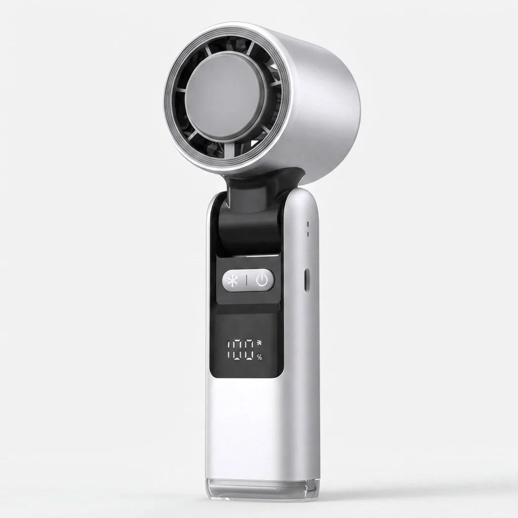 Mini Fan Ice-Cooling LED Display Rechargeable