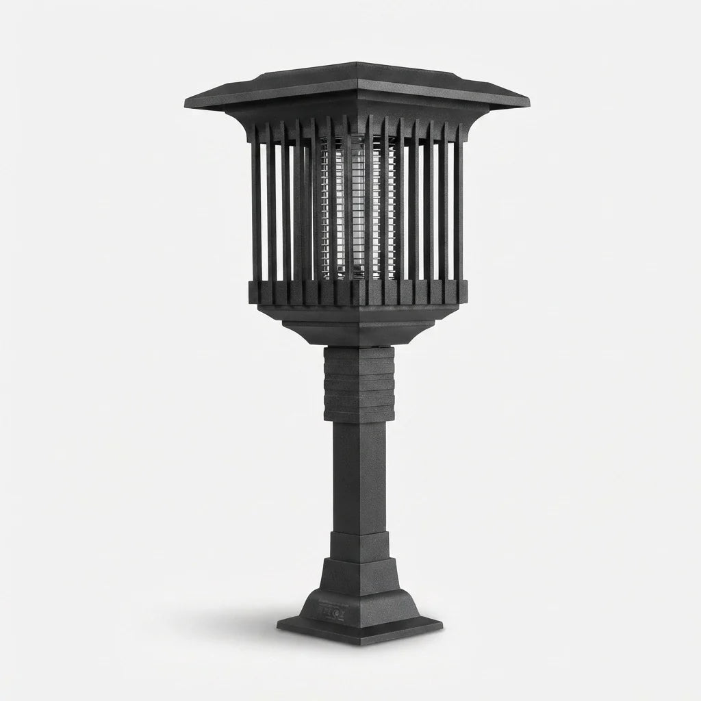 Outdoor Insect Zapper Solar-Powered Dual UV Light Weatherproof
