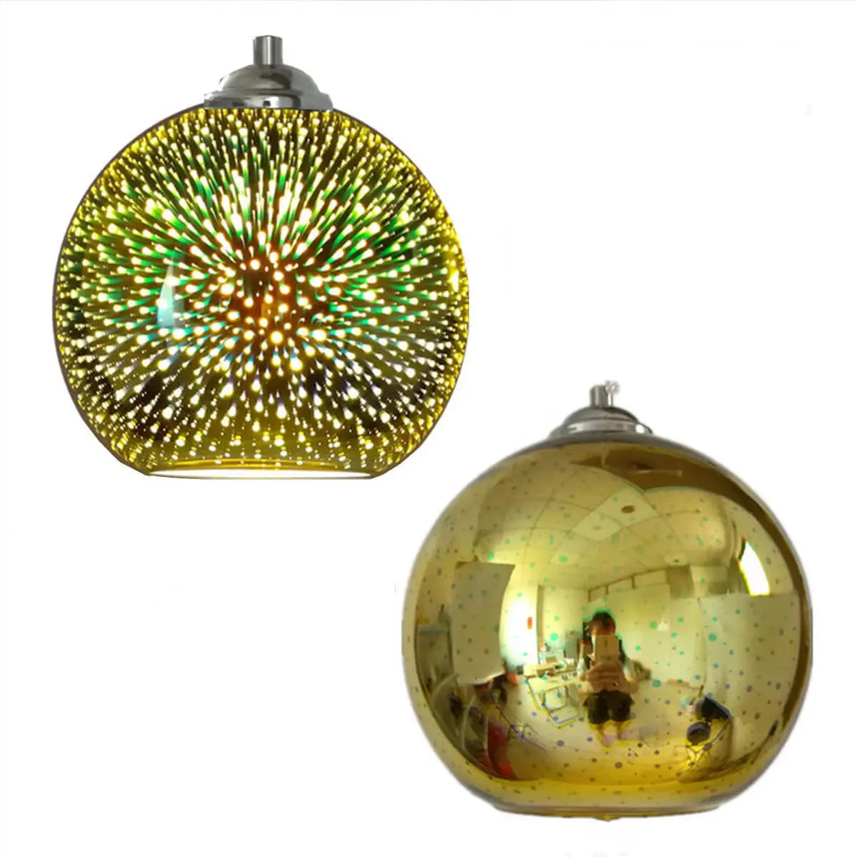 Pendant Light 3D Textured Glass Shade Adjustable Cable