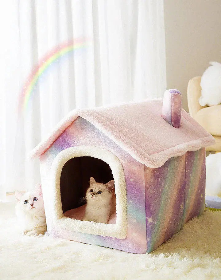 Pet Cave Plush Machine-Washable Cover & Non-Slip Base