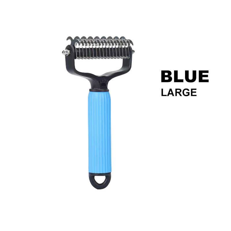 Pet Grooming Brush Gentle Detangler & Skin-Safe Blades