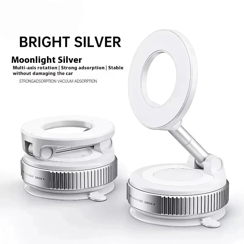 Phone Mount Magnetic Vacuum Suction 360° Rotatable & Foldable