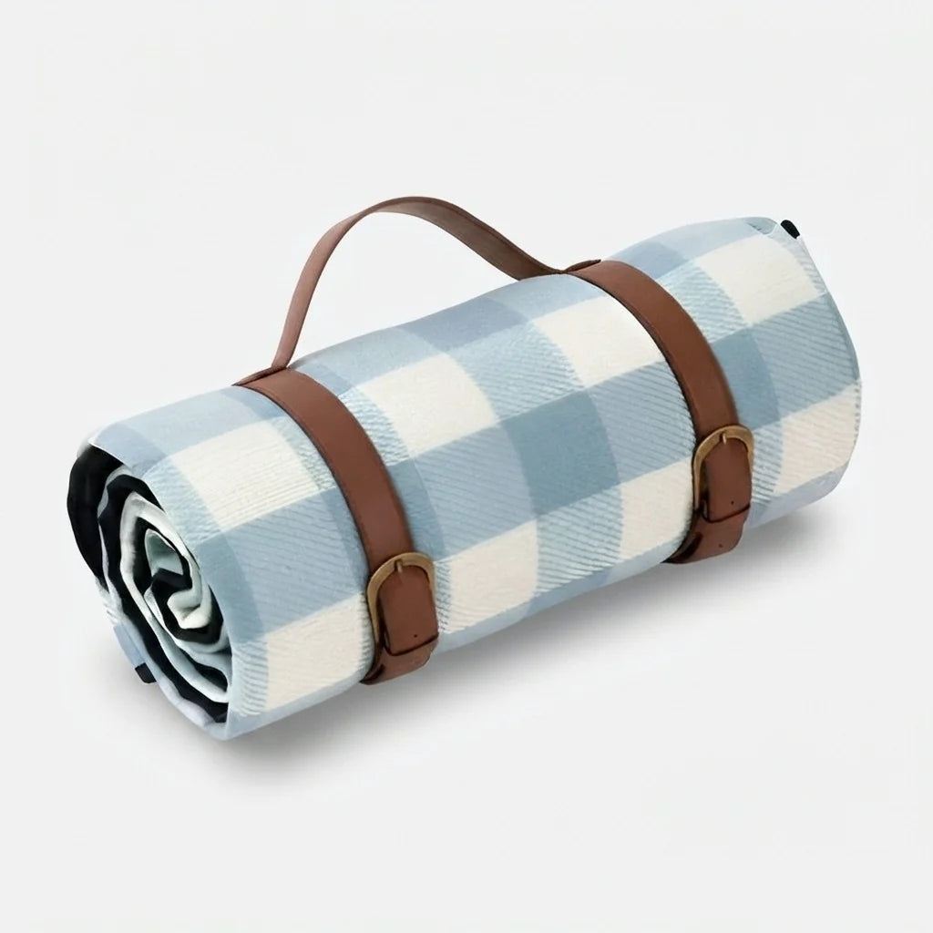 Picnic Blanket Water-Repellent Underside Foldable With Carry Handle