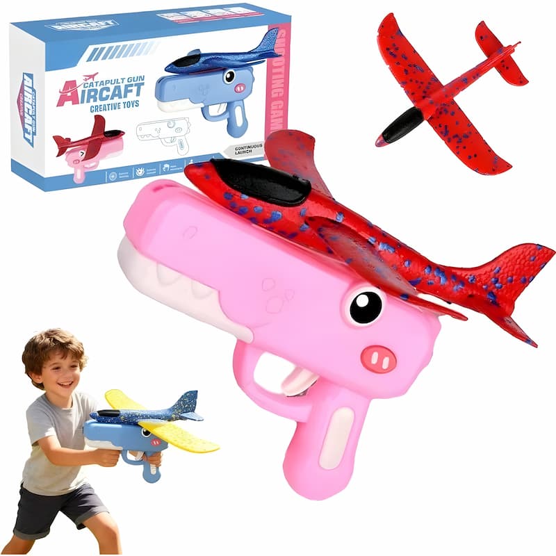 Plane Launcher One Button Foam Glider