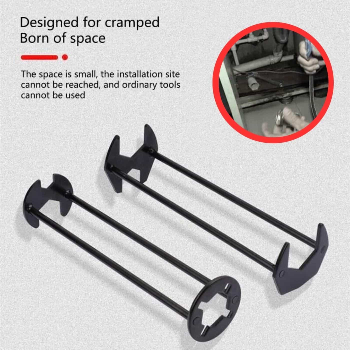 Plumbing Wrench 360 Degree Rotation Compact Non-Slip Handle