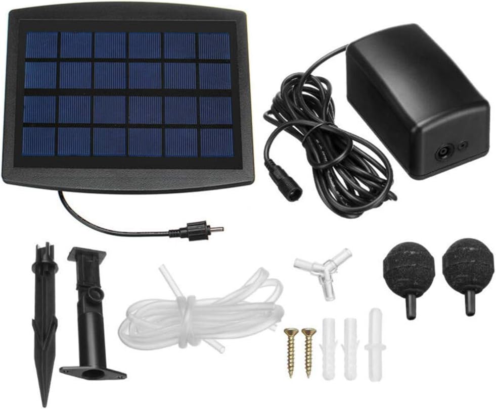 Pond Aerator Solar-Powered 20-Hour Runtime Adjustable Airflow