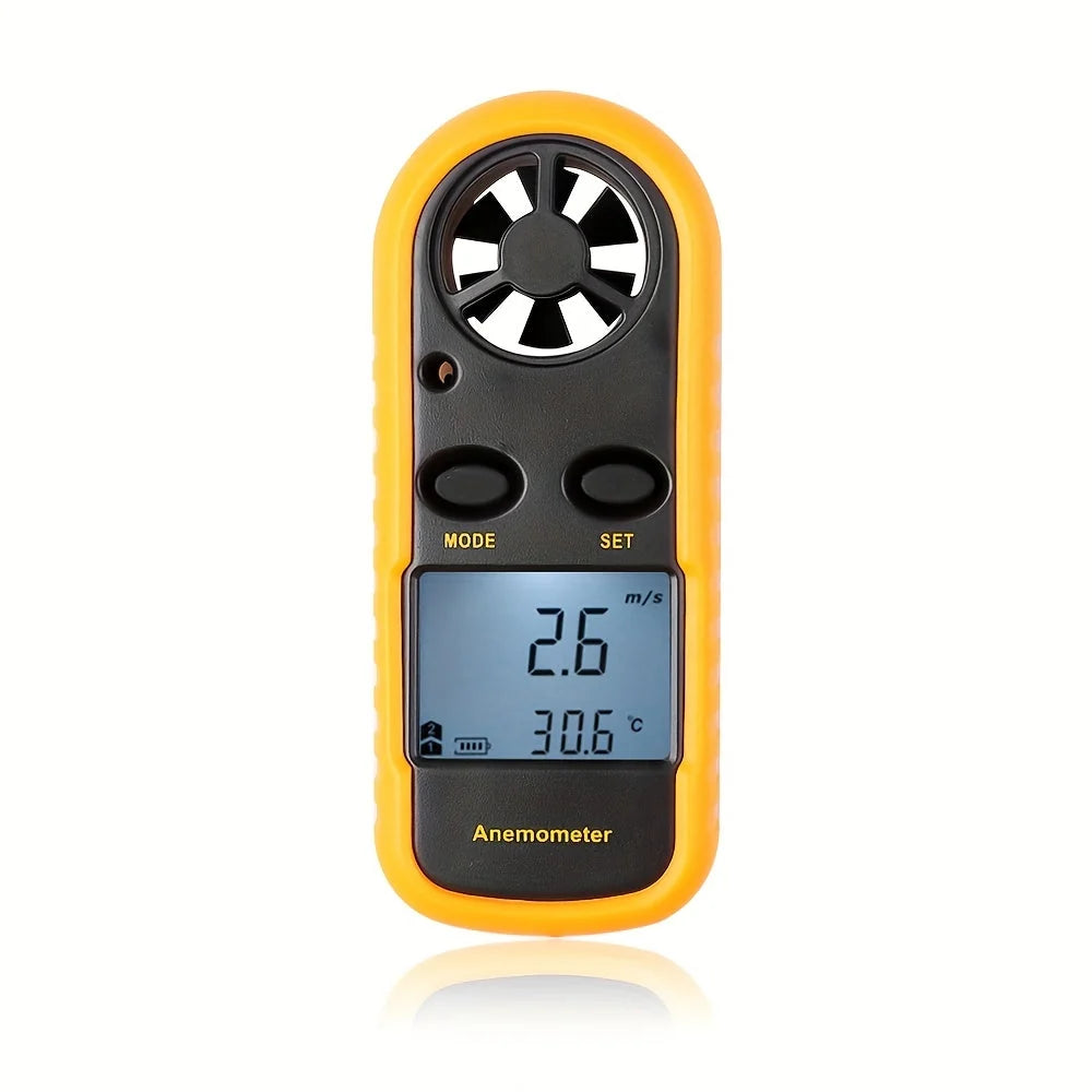 Portable Anemometer LCD Backlit Selectable Units