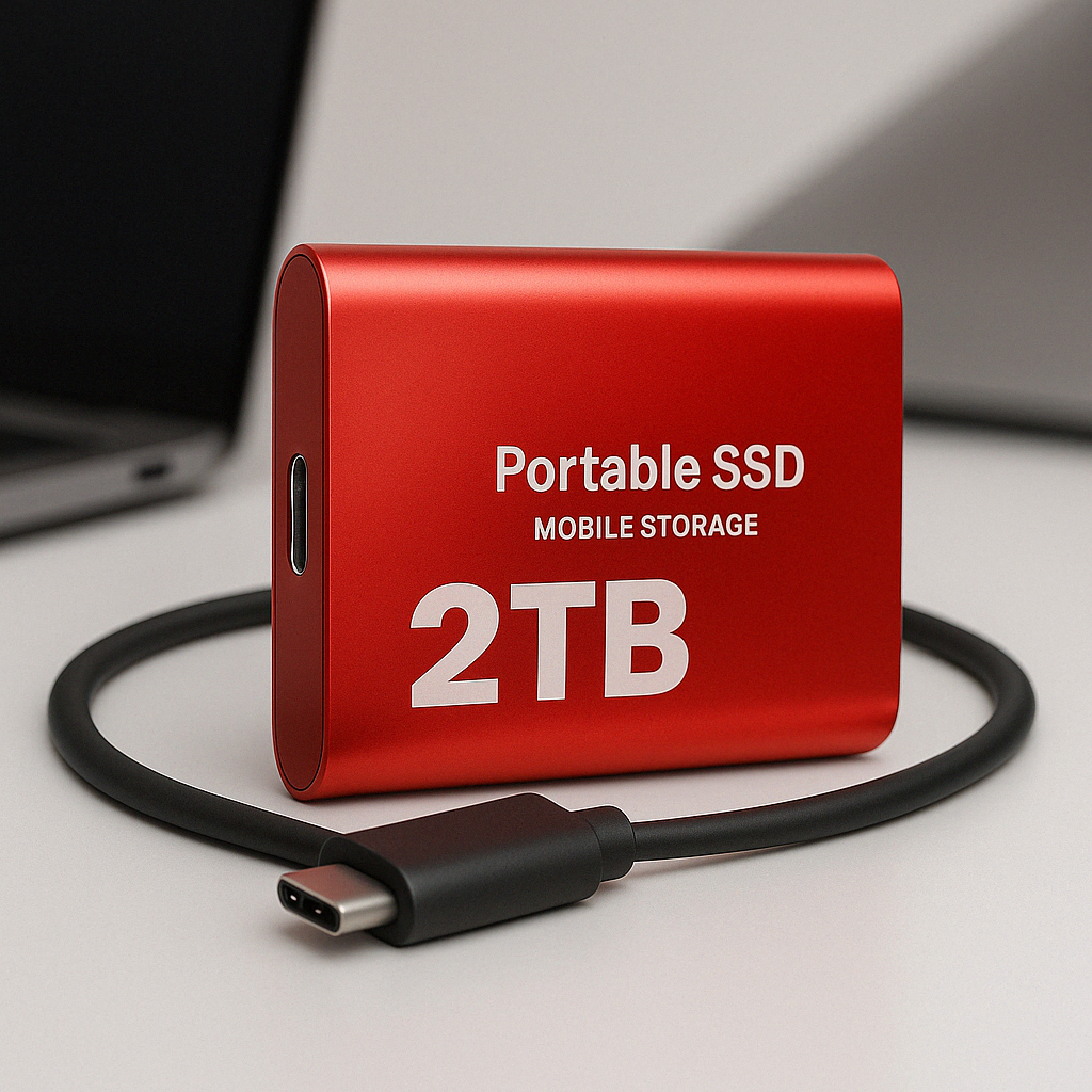 Portable External SSD 2TB High-Speed Aluminum Casing