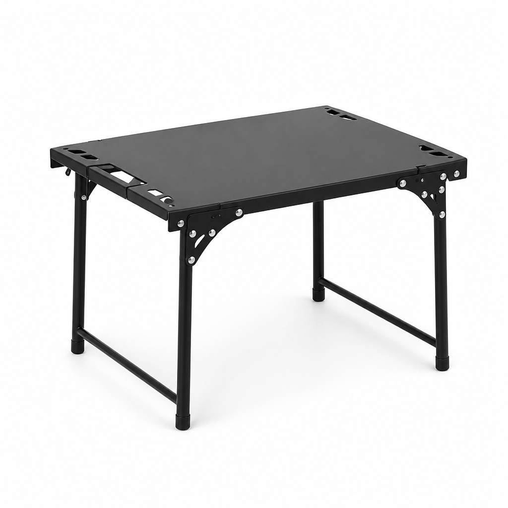 Powder-Coated Steel Camping Folding Table (40 cm Height)
