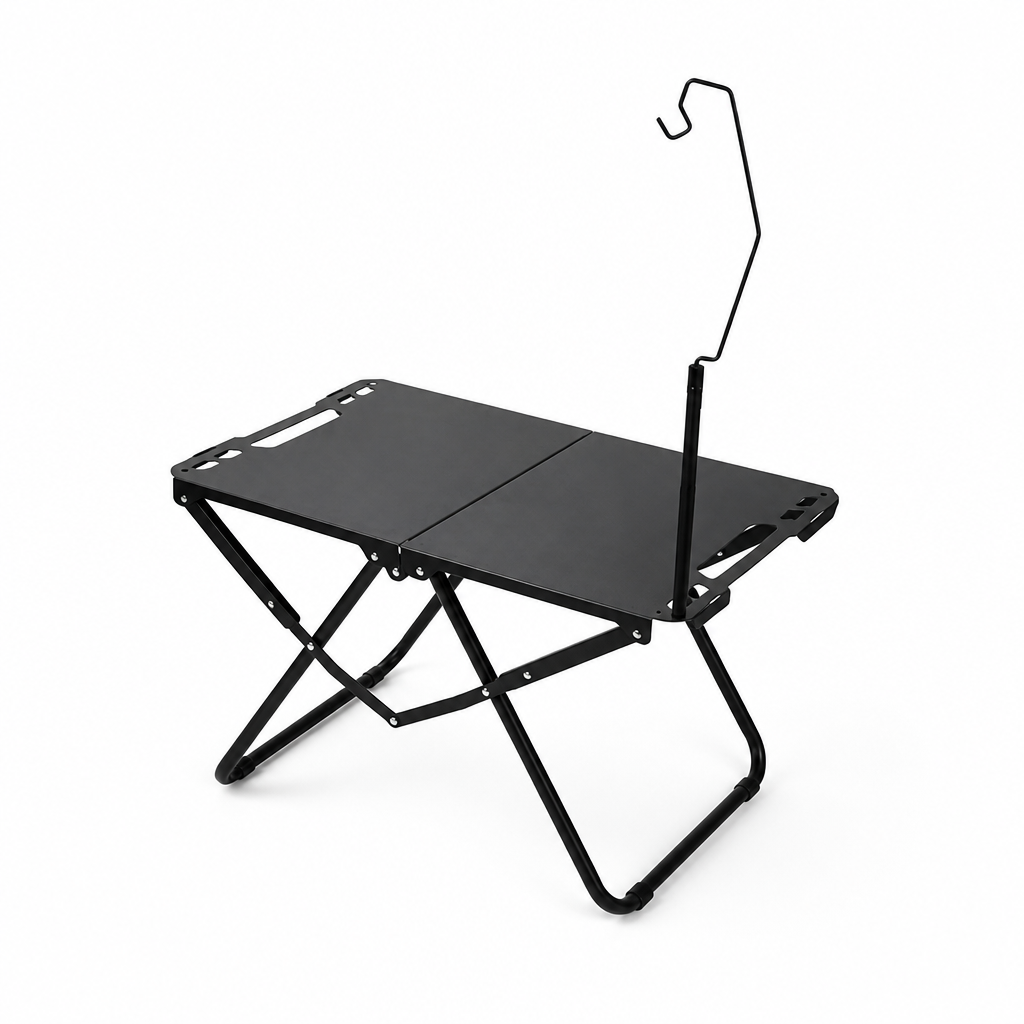 Powder-Coated Steel Camping Folding Table (40 cm Height)
