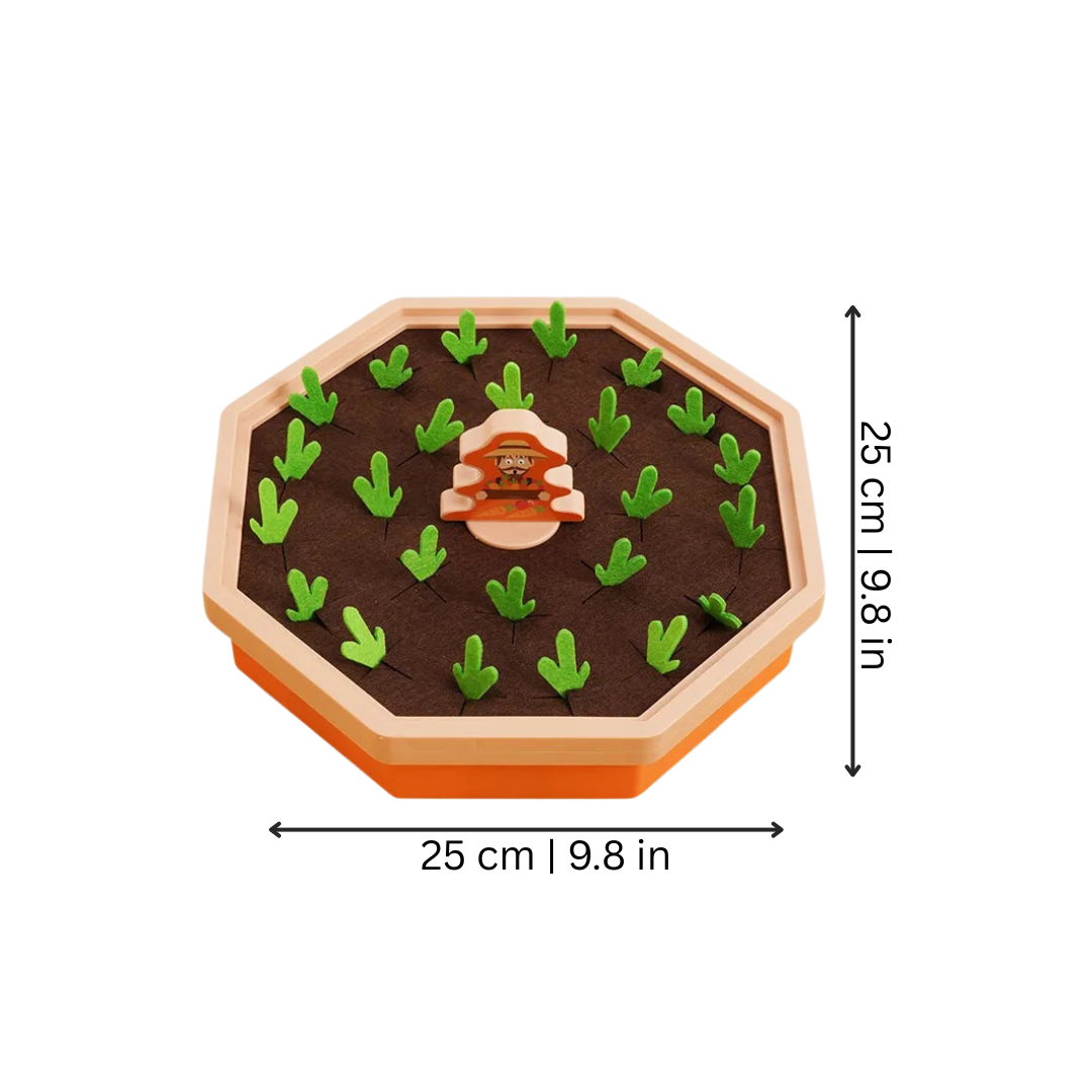 Pull-Out Carrot Toy Natural Wood Fine Motor Two Sizes