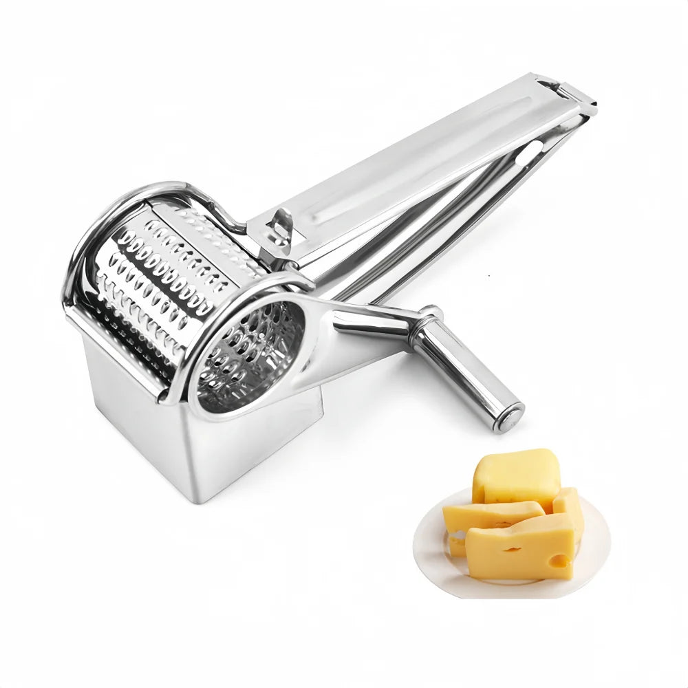 Rotary Cheese Grater Stainless Steel Hand-Cranked Compact