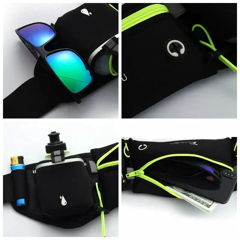 Running Belt Water-Repellent Neoprene Dual Bottle Holders