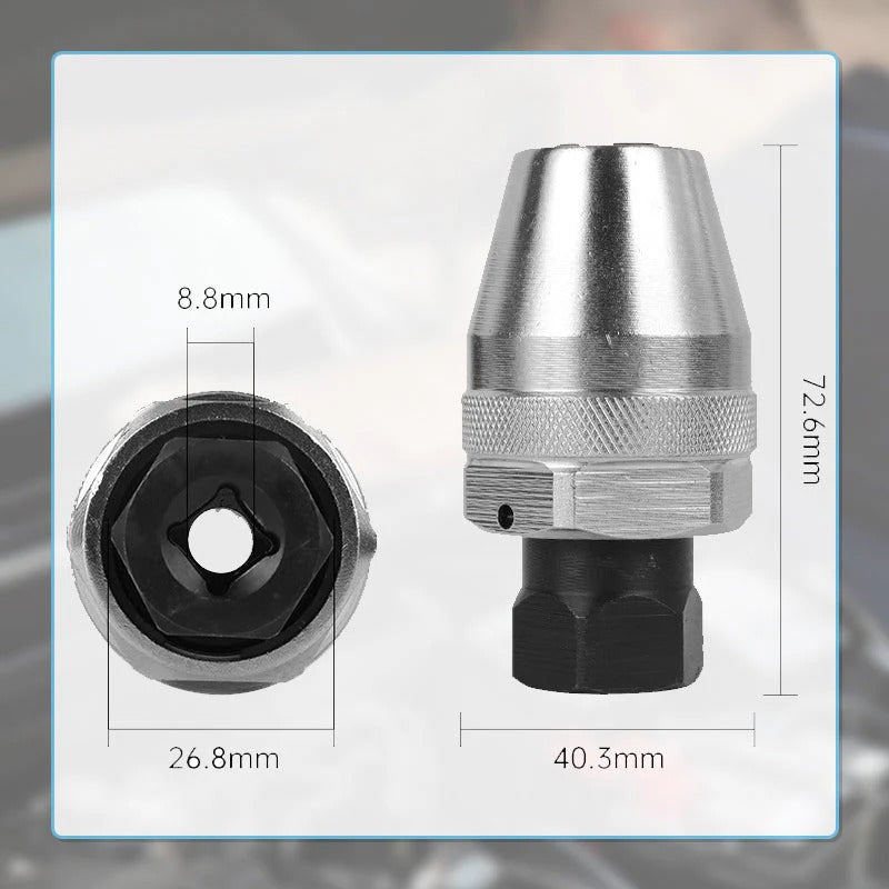 Screw Extractor Hardened Steel Self-Strengthening Grip 3/8 Inch Drive