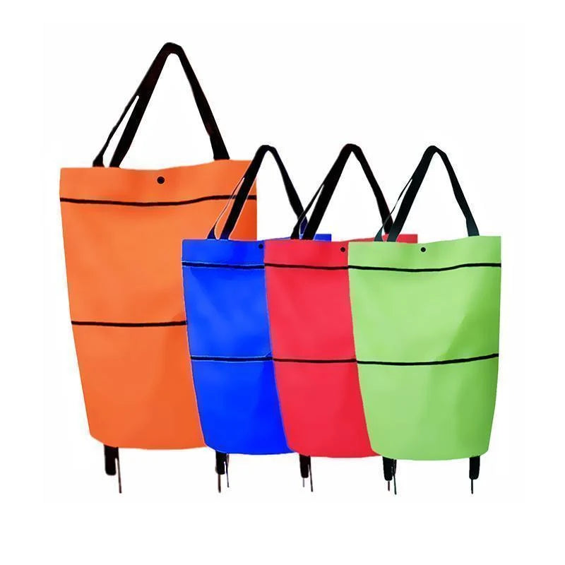 Shopping Trolley Foldable Retractable Wheels & Metal Frame