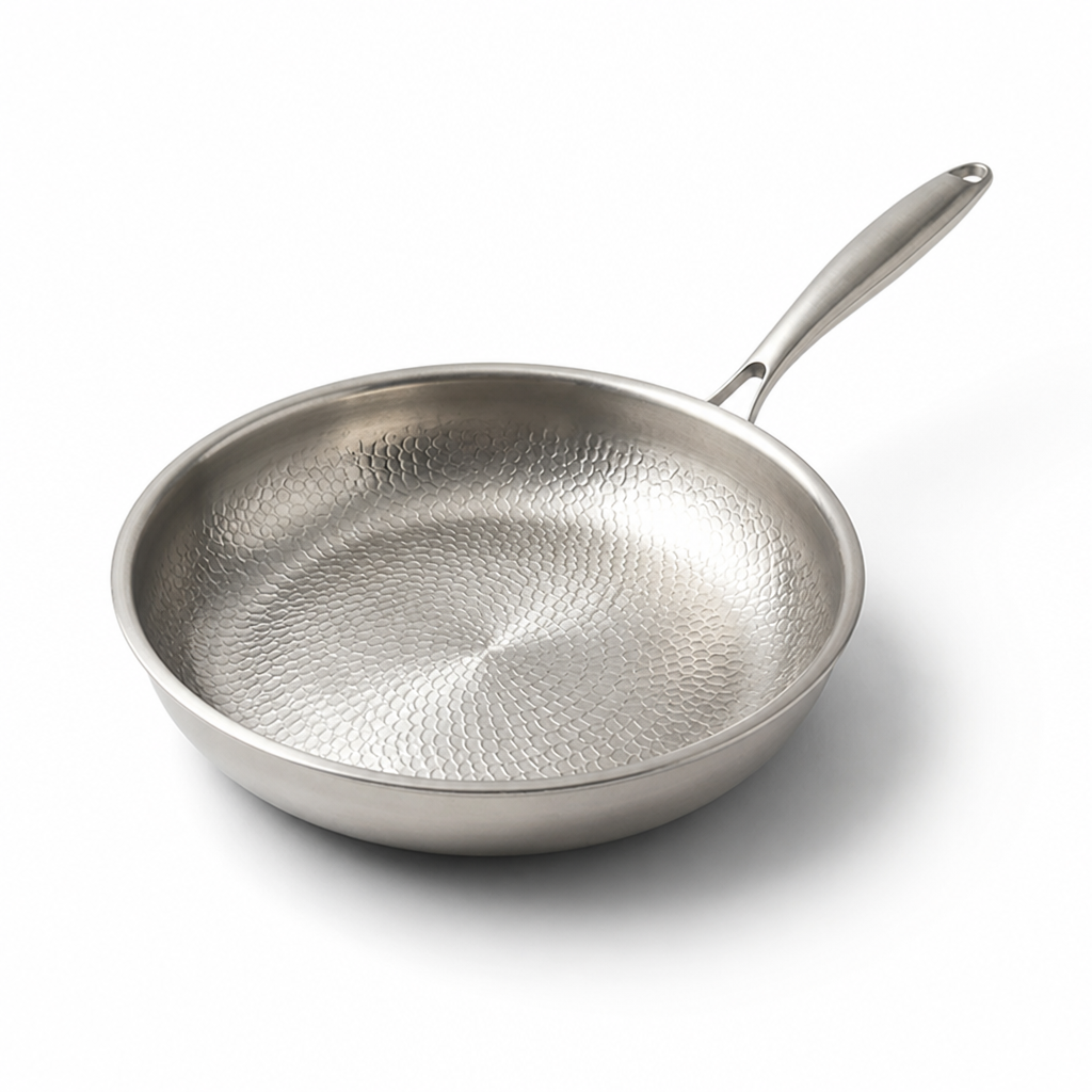 Skillet Hammered Bare Metal Induction & Oven-Safe