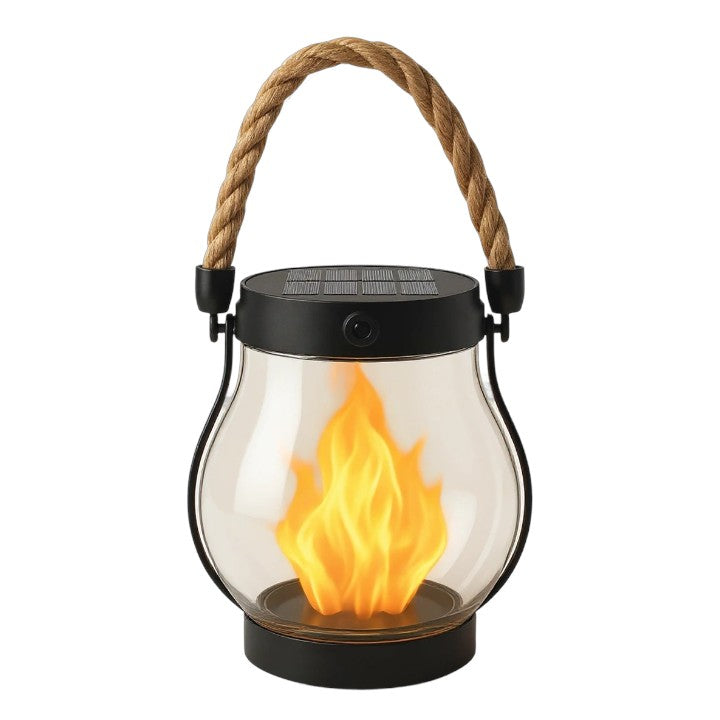 Solar Garden Lantern Flickering Flame 12-Hour Runtime