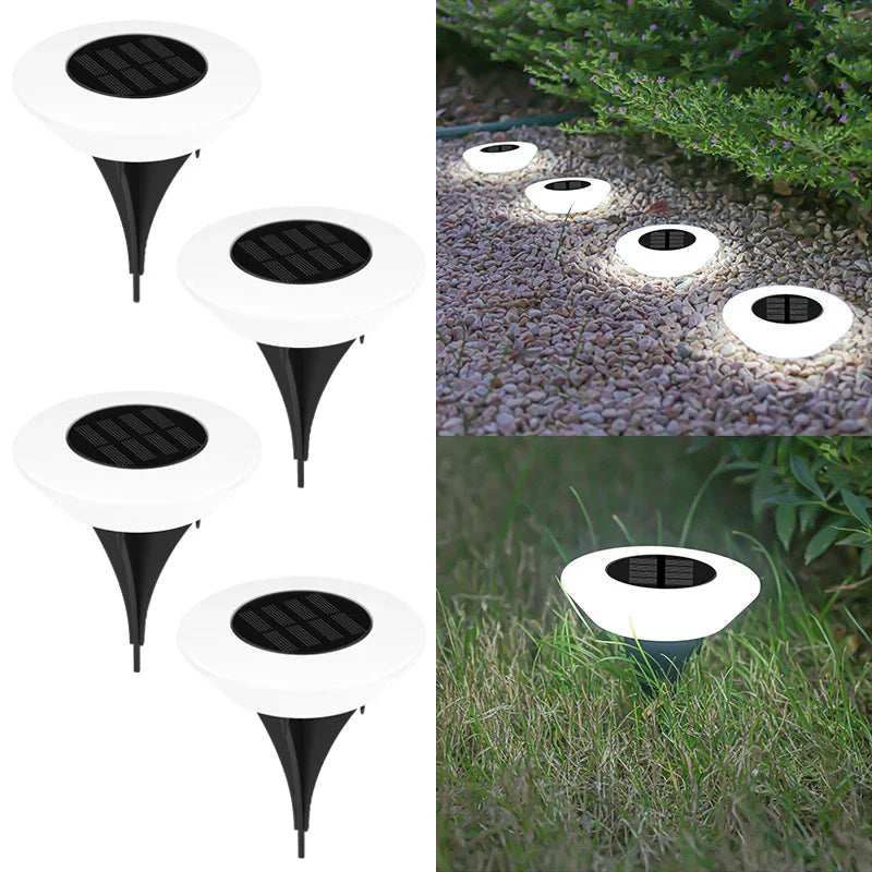 Solar Ground Lights 360° Ring Set of 4