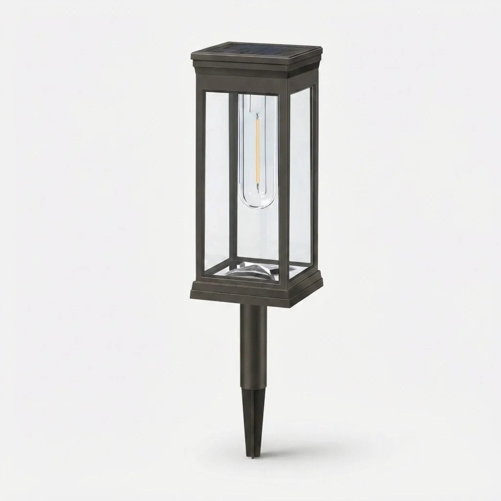 Solar Pathway Lights Filament LED Lantern Set of 2