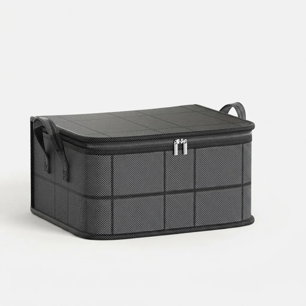 Storage Bag Tear-Resistant Non-Woven Reinforced Handles & All-Around Zipper