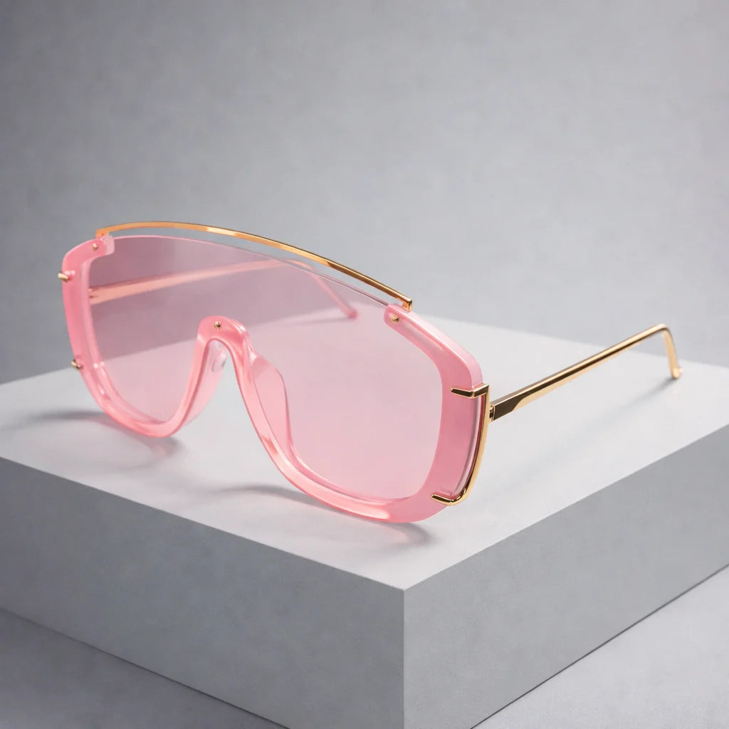 Sunglasses Sculpted Frame & Metal Accents 100% UV Protection