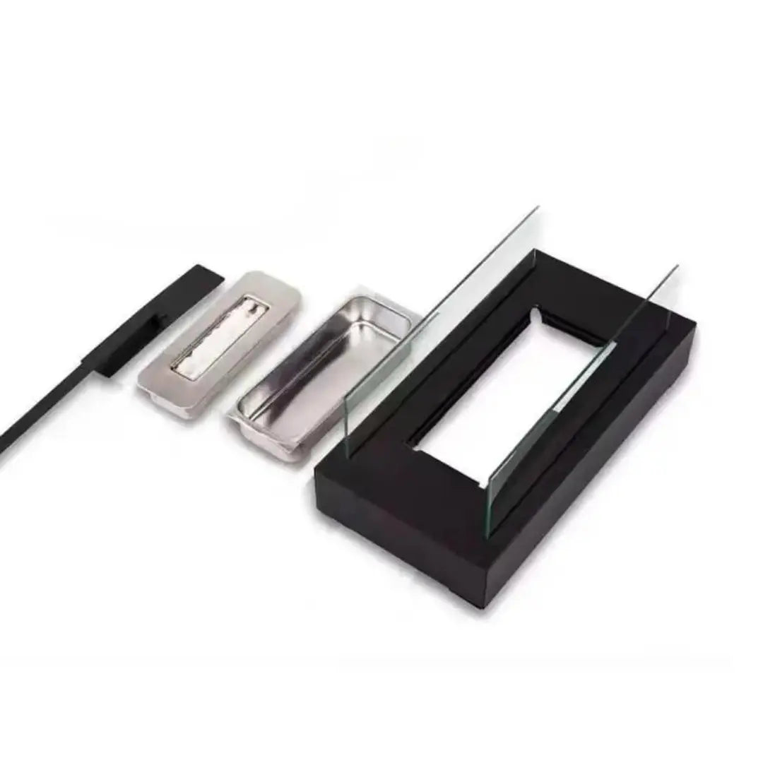 Tabletop Bioethanol Fireplace Clean Burning Laminated Glass