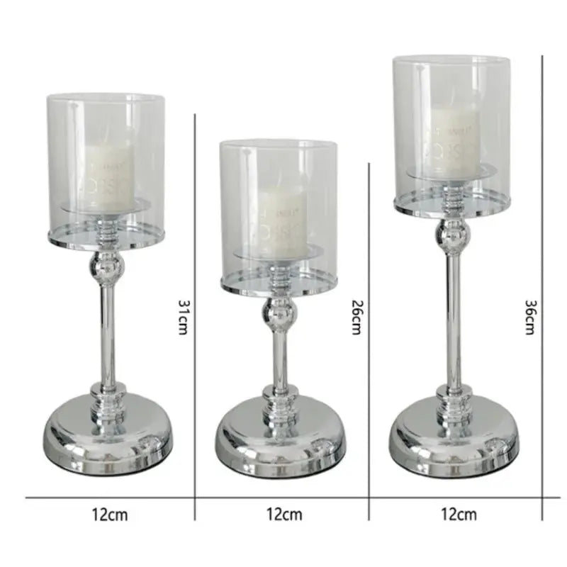 Tabletop Candle Holder Metal Nordic Minimalist Multiple Sizes