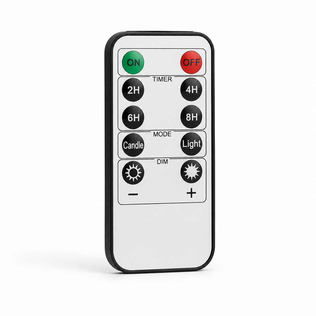 Taper Candle Flameless Rechargeable Remote & Dimmable