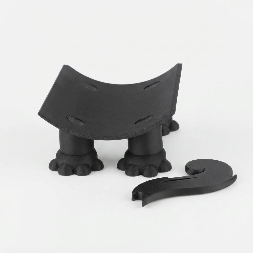 Toilet Paper Holder Freestanding Cat Silhouette Fits Standard Rolls