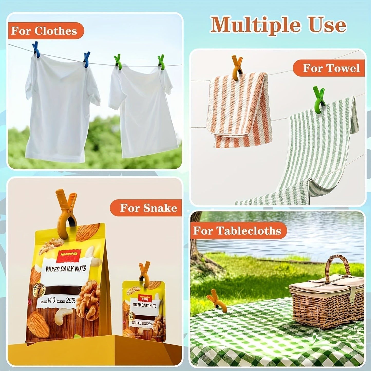 Towel Clips Windproof & Sand-Resistant Set of 4