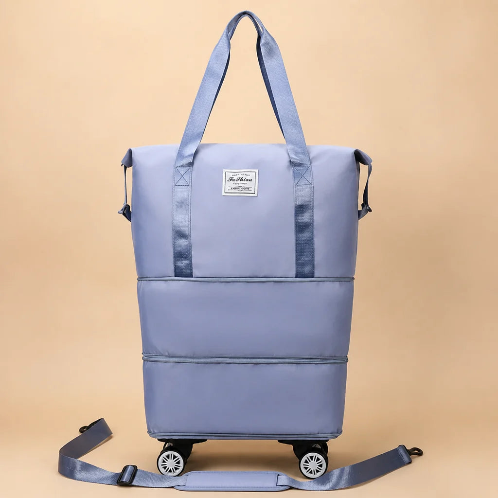 Travel Duffel Bag Wet Dry Compartment Removable Wheels