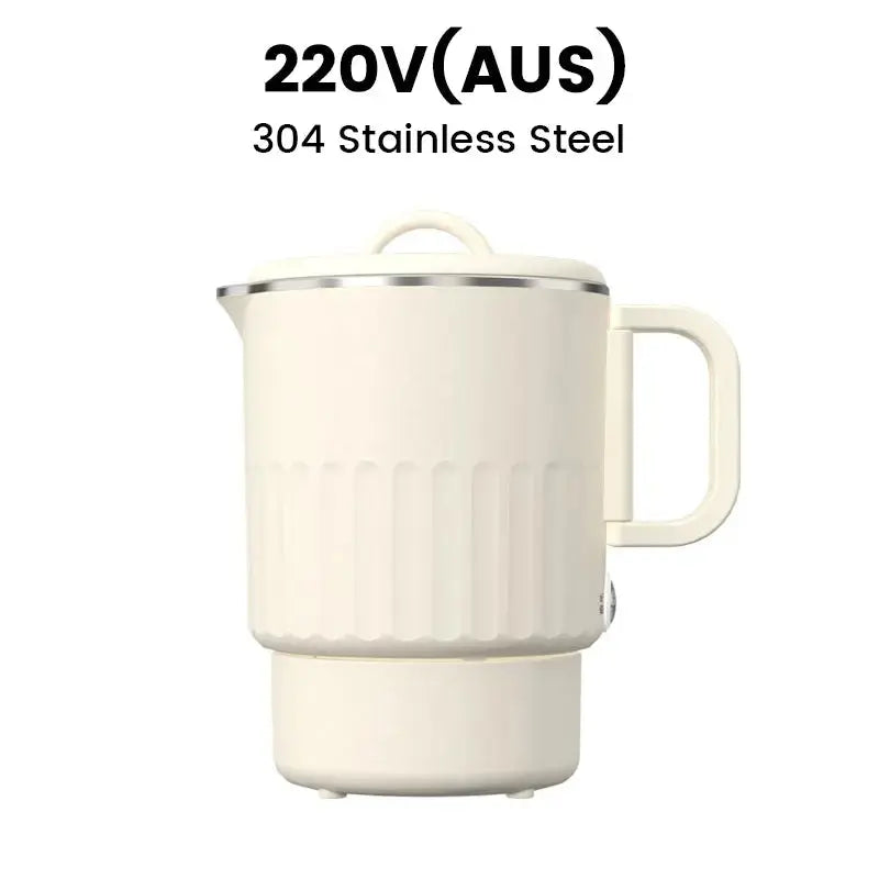 Travel Electric Kettle Foldable Double-Walled Stainless Steel 800ml