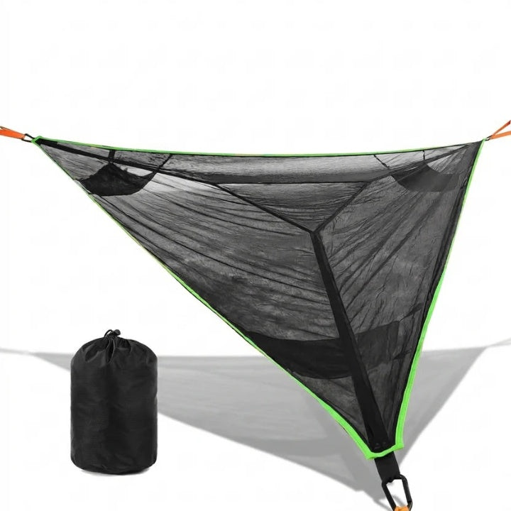 Triangular Camping Hammock 3-Point Nylon Seats Three