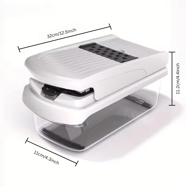 Vegetable Slicer 8 Interchangeable Stainless Steel Blades Collection Box