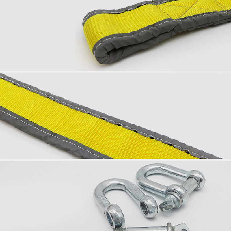 Vehicle Tow Rope 8 Ton Reinforced Polypropylene Forged Shackles