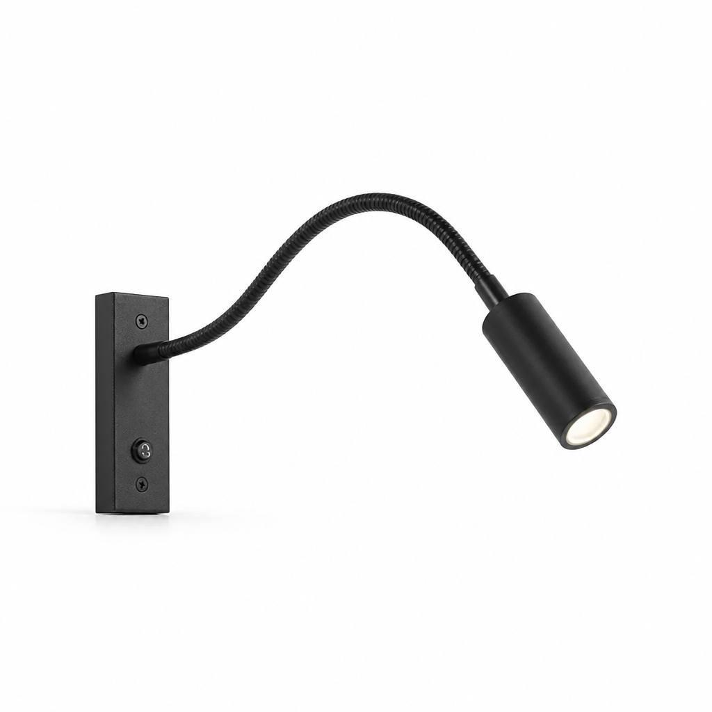 Wall Reading Lamp Flexible Gooseneck Three Color Temperatures