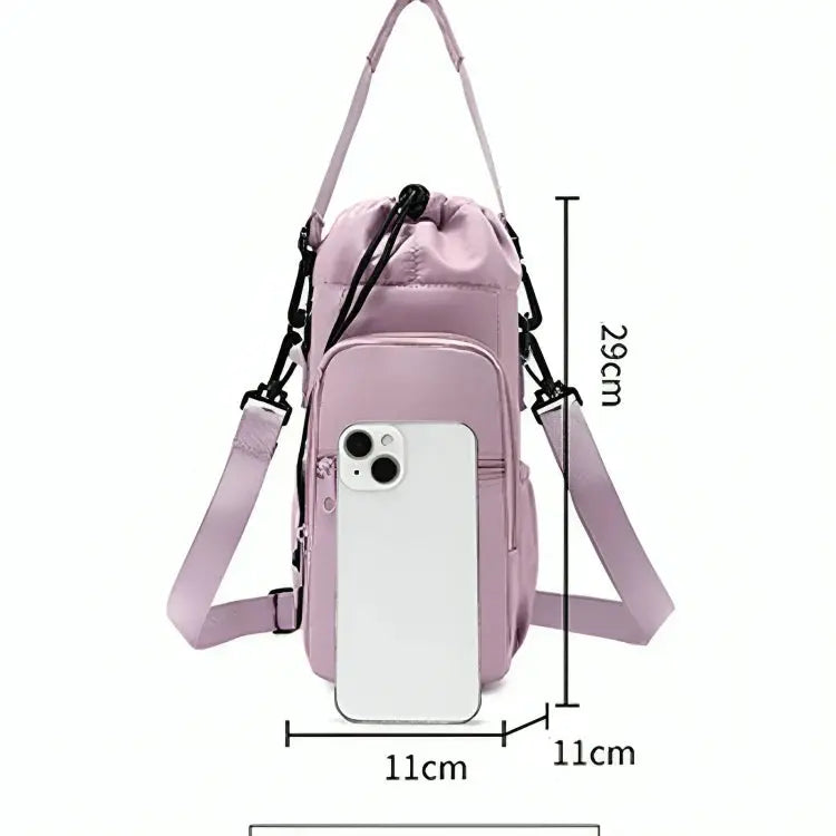 Water Bottle Shoulder Bag Integrated Bottle Holder Water-Repellent Nylon