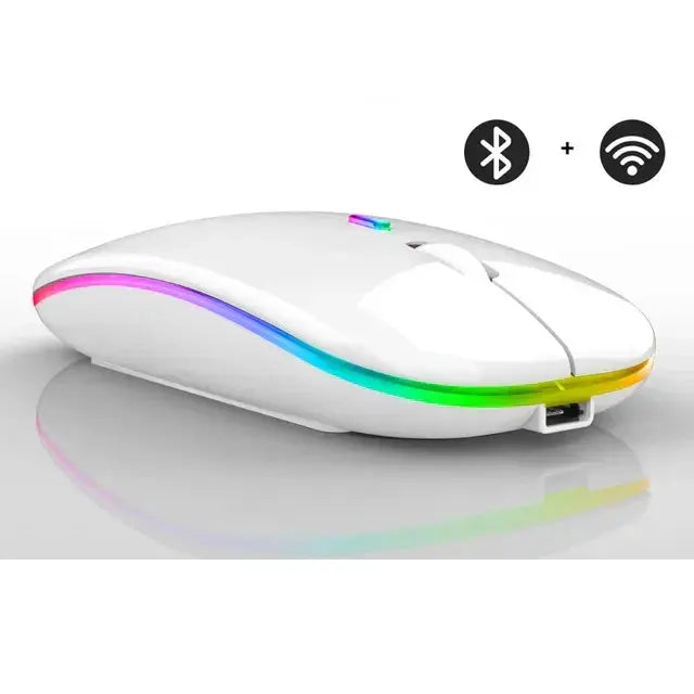 Wireless Mouse Slim Ergonomic Bluetooth & 2.4 GHz