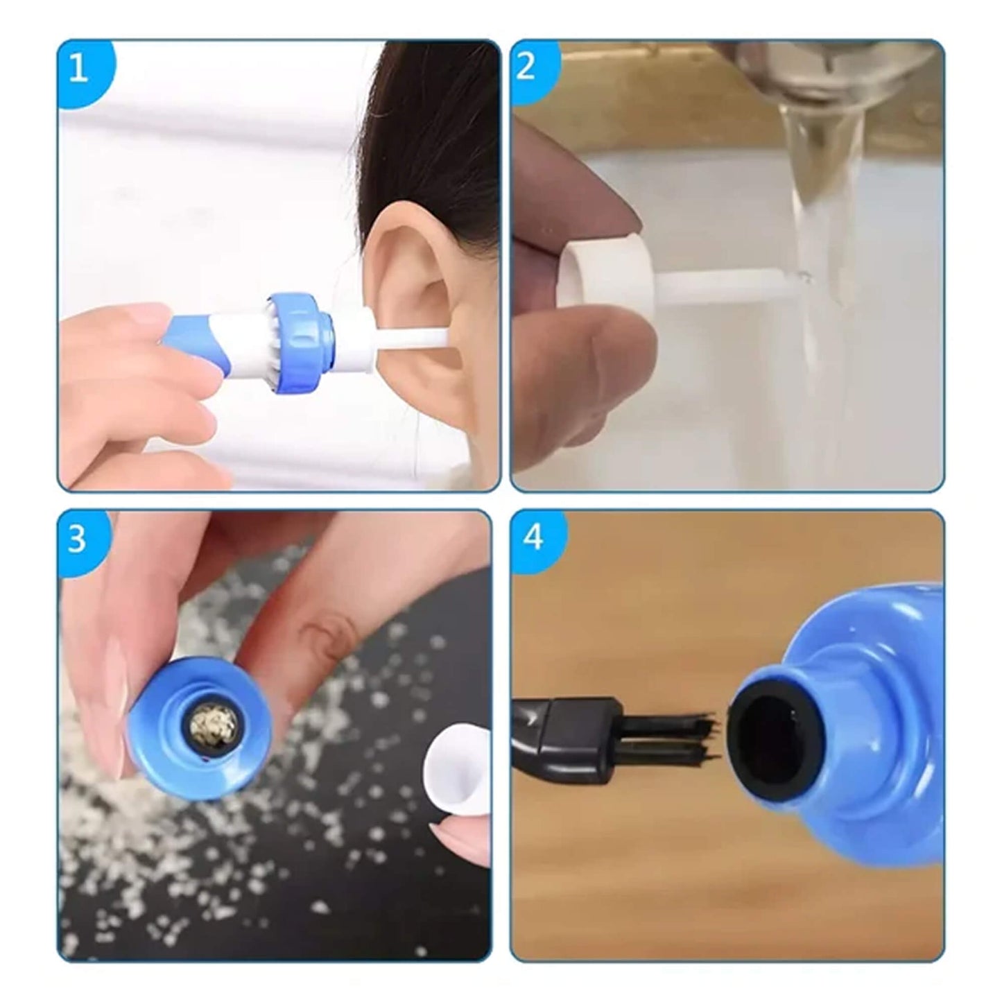 Rechargeable Ear Hygiene Device with Soft Silicone Tip