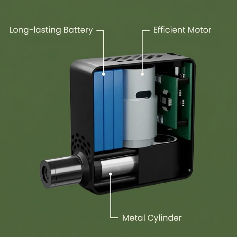 SwiftCharge Portable Air Pump with LCD and USB-C Recharge