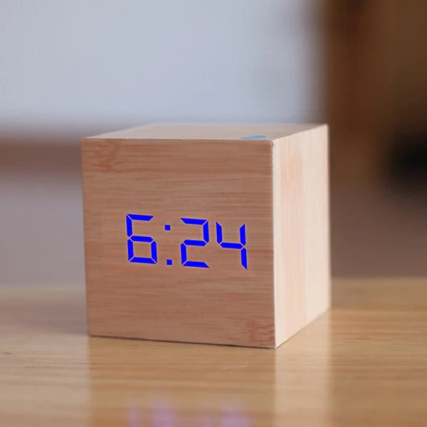 SleekCube LED Alarm Clock with Easy Read Display